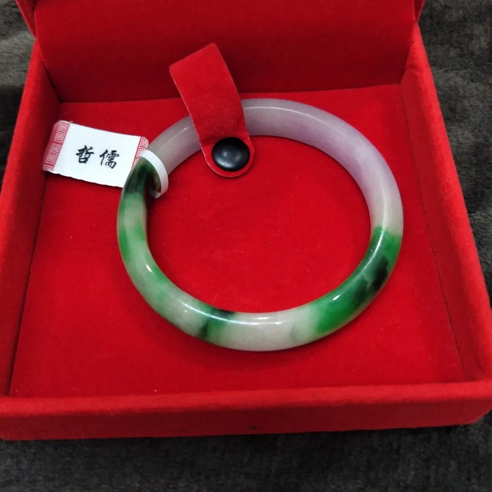 

Zheru Jewelry Pure Natural Jadeite Bracelet Natural Noble Light Green Tricolor 54-62mm Send Class A Certificate