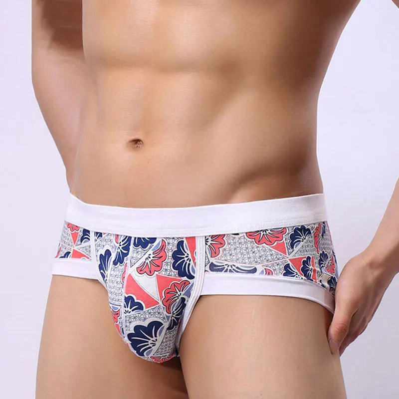 Новое поступление Для мужчин трусы нижнее белье пикантные печати дышащий