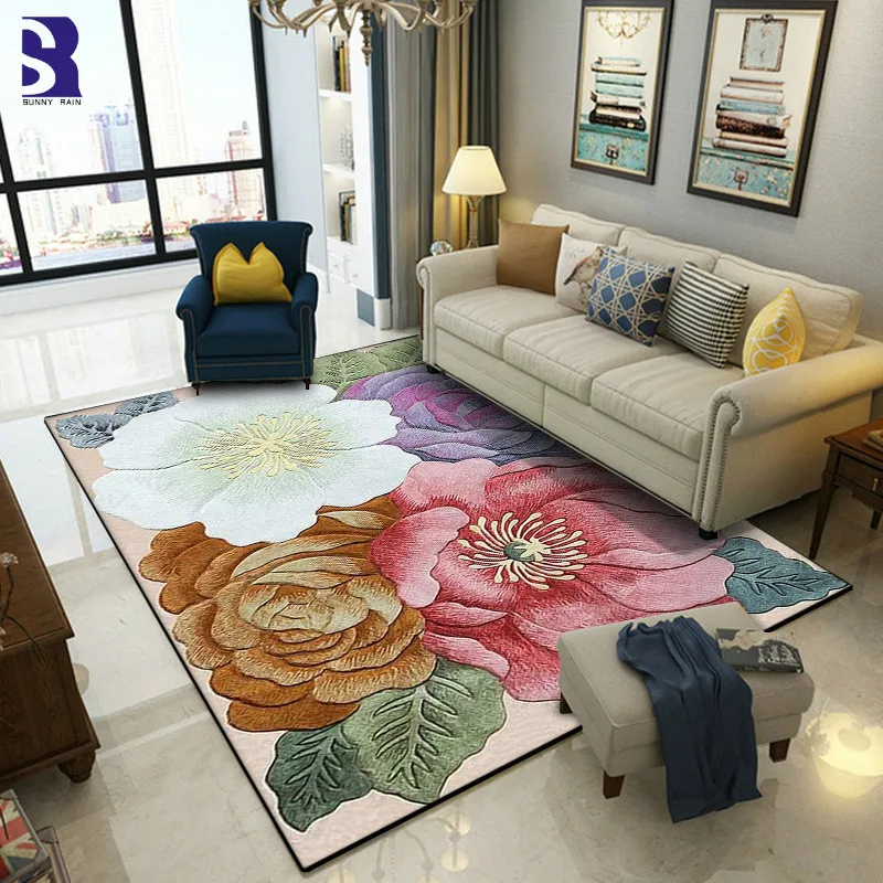 SunnyRain 1 piece 3D коврики для гостиной и ковры кухни спальни противоскользящие|Коврик|