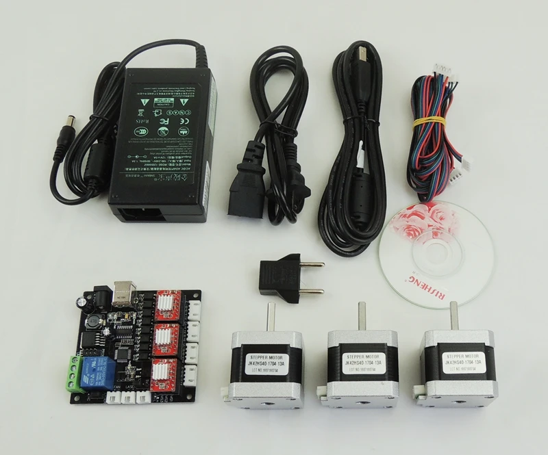

CNC 3 axis Laser engraving machine full kit, GRBL LASER CNC controller board 3 Axis Driver Board+3pcs nema17 motor+power supply