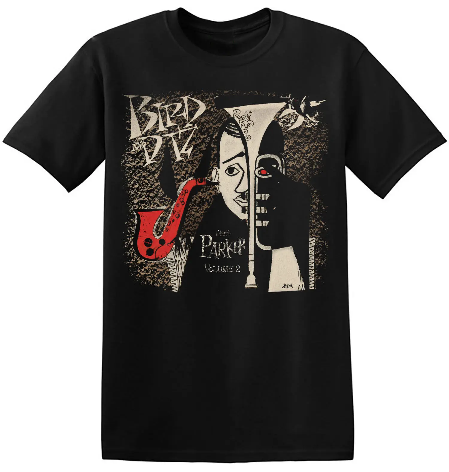 

Retro Jazz T Shirt Cool Black Vintage Graphic Print New Unisex Band Tee 4-A-203 O-Neck Teenage T-Shirts