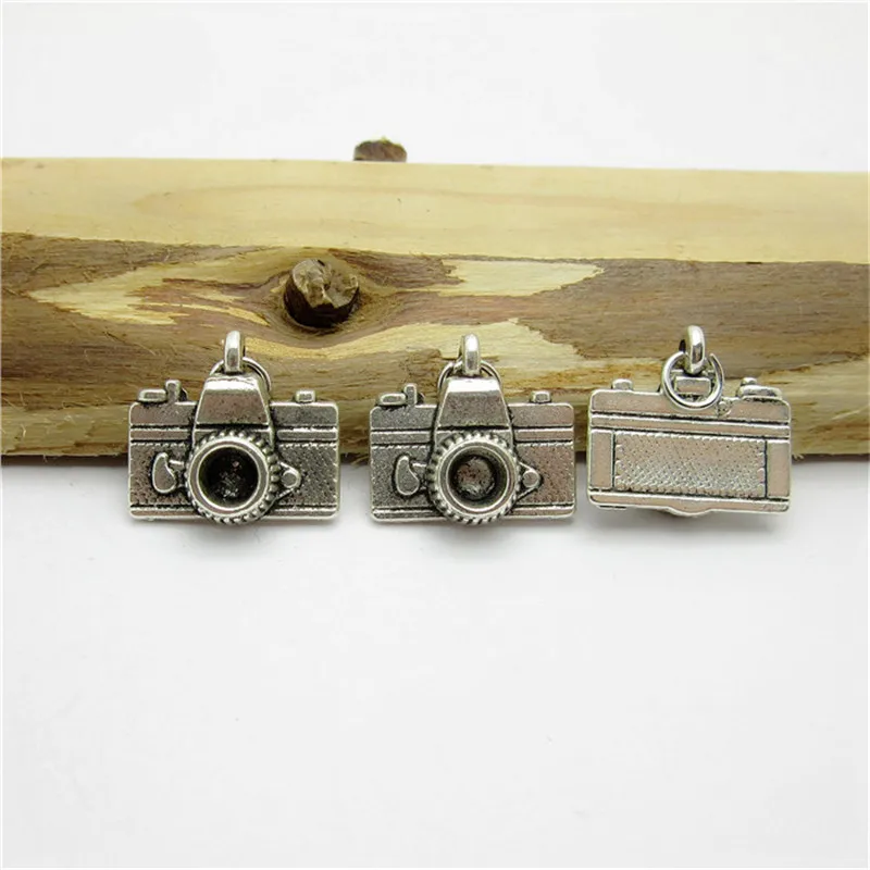 50 шт. (16*14 мм) античные серебряные подвески для камеры подвеска из сплава Подходит