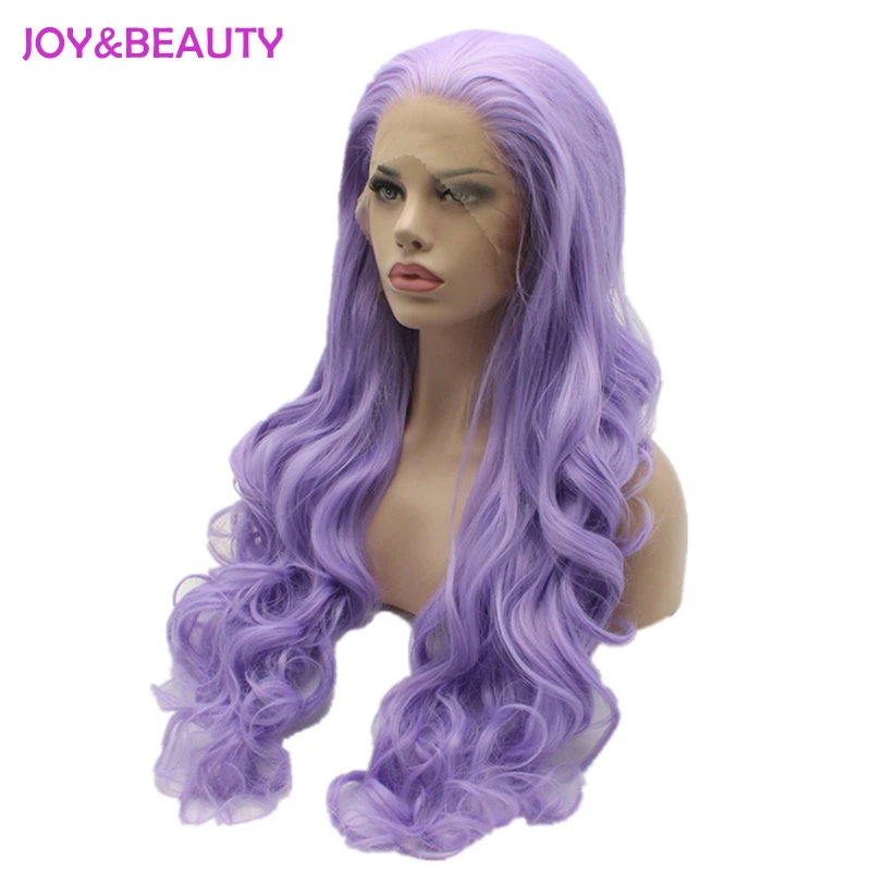 Длинные волнистые парики JOY & BEAUTY из высокотемпературного волокна фиолетовый 26