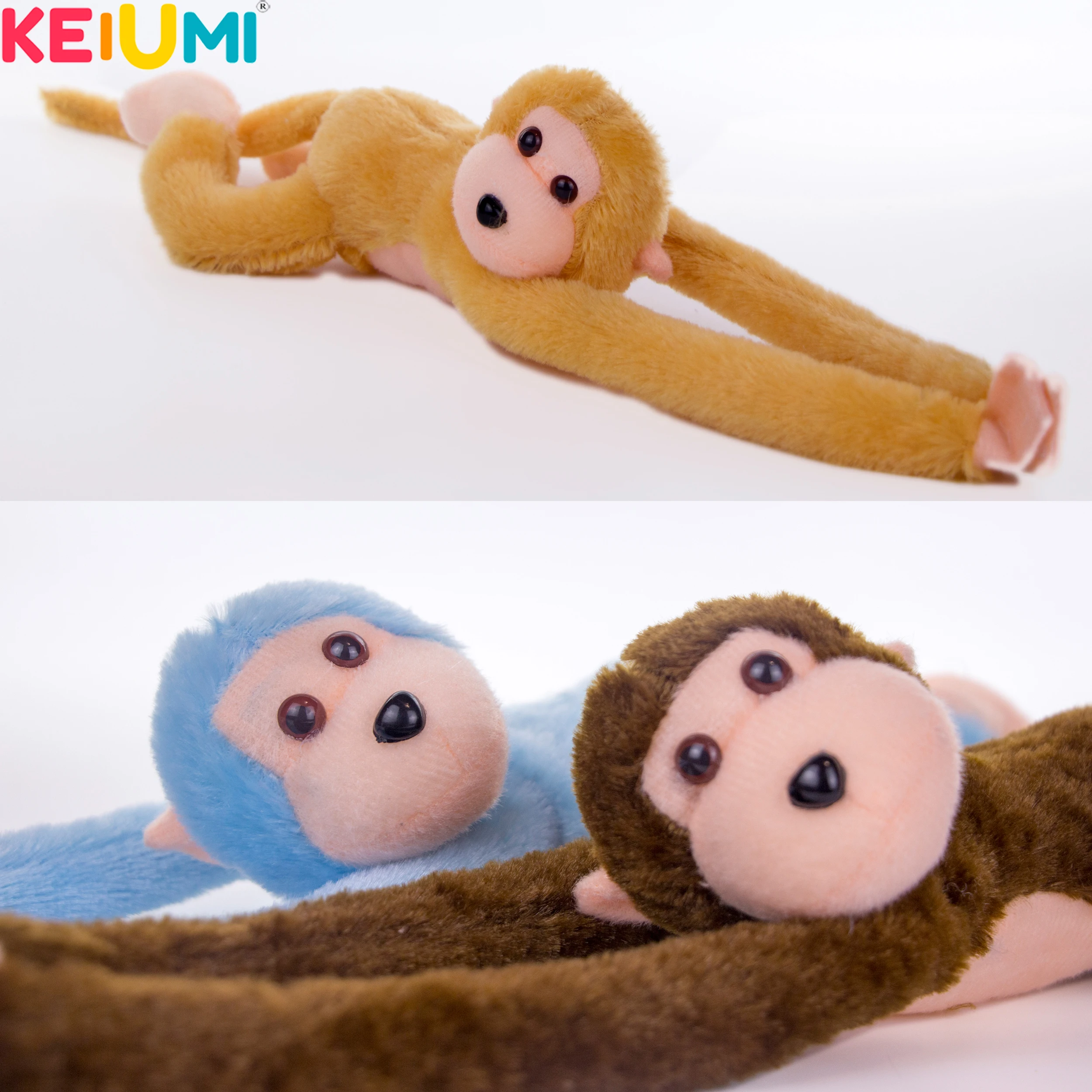 KEIUMI три цвета 60 см длинный хвост руки Обезьяна Мягкая кукла плюшевые игрушки