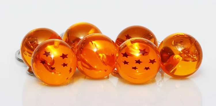 7 шт./компл. Dragon Ball Z 1 2 3 4 5 6 7 звезд хрустальные шары брелок Подвеска Полный Набор 2,5 см подарок для коллекции