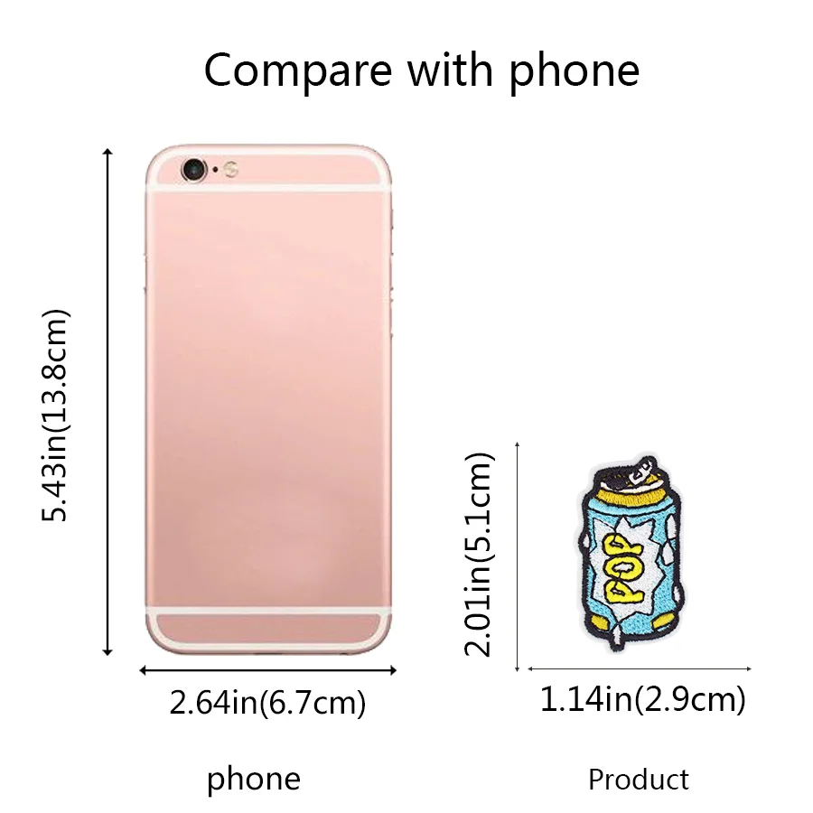 5 шт. термоплавкий клей поп напиток патч для девочки одежда пришить вышитые патчи