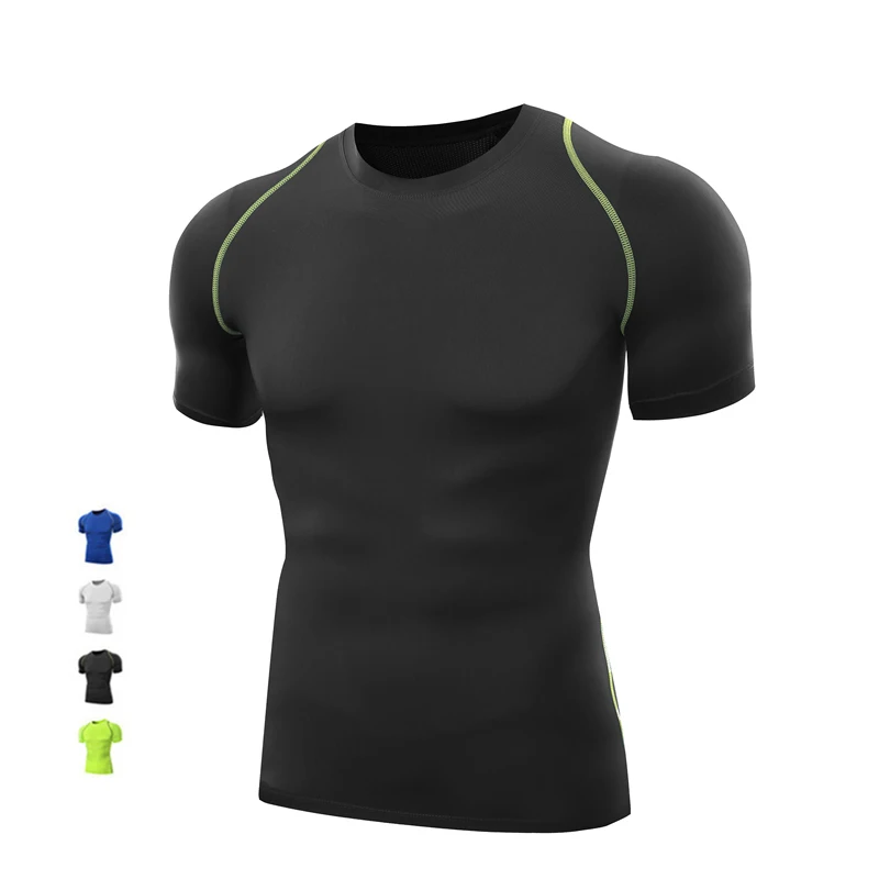 Для мужчин быстросохнущая Тис сжатия базы Слои колготки топ футболка под кожу