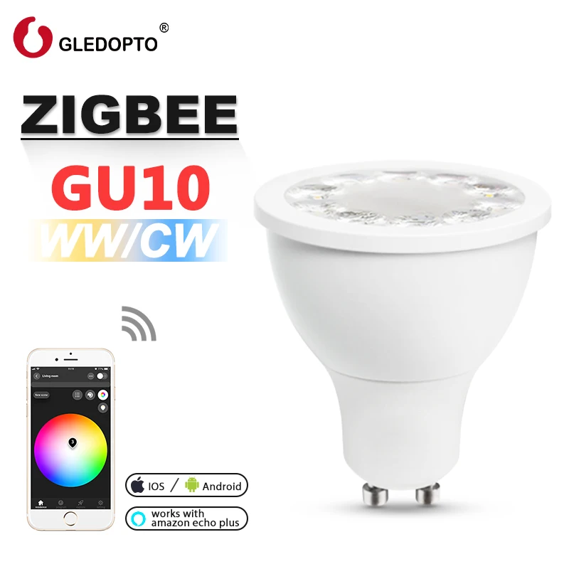 ZIGBEE light link zll3.0 5 Вт диммер ww/cw светодиодный светильник GU10 освещение умное