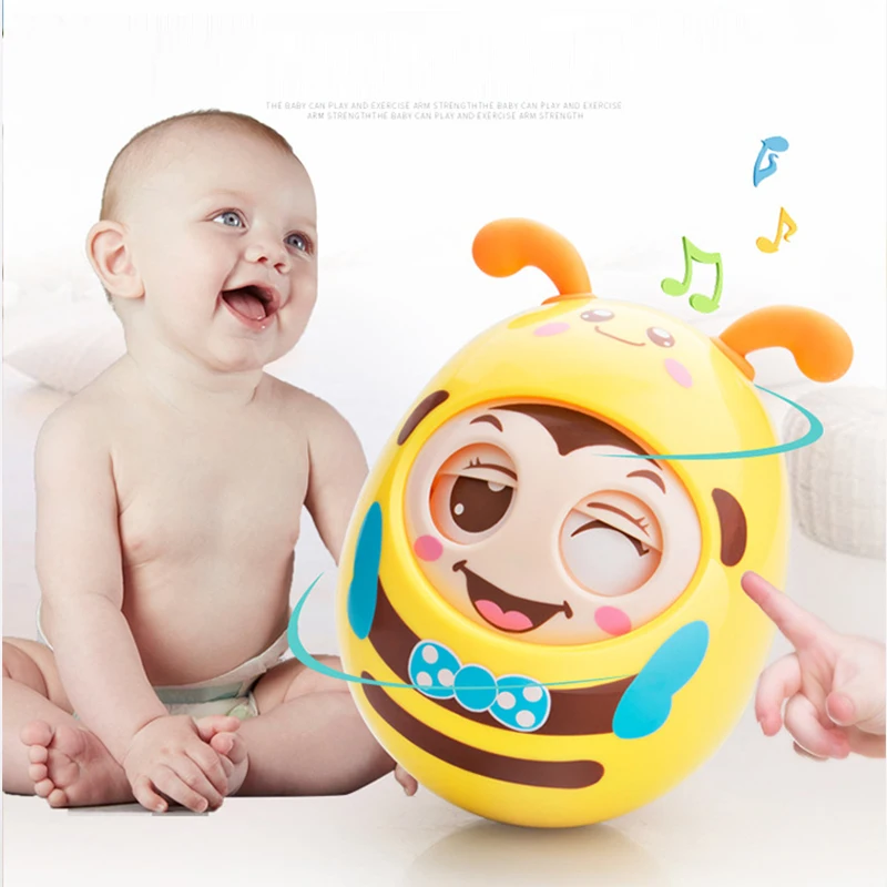 

Baby Toys 0-12 Months Baby Rattles Blinking Tumbler Doll Bell Learning Funny Toys For Baby Gifts Para Bebe Toy Christmas Gift