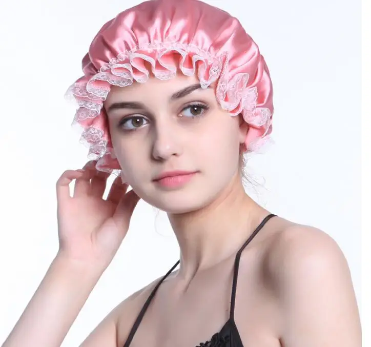 2022 New 100% Silk Nightcap Hair Styling Pure Silk Sleeping Hat Free Shipping Woman Beanie Fashion sets of cap