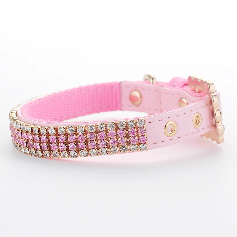 Ошейник Стразы Bling для домашних питомцев персонализированная Пряжка из