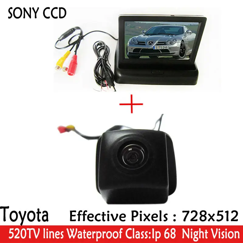 Автомобильная камера TFT LCDCar 4 3 дюйма цветной монитор + SONY HD CCD автомобильная