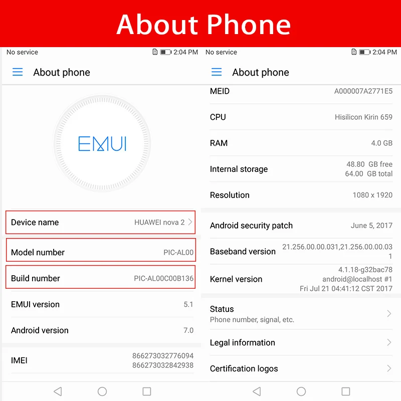 Глобальная прошивка huawei Nova 2 мобильный телефон 4 Гб 64 5 0 ''kirin 659 Octa Core 3 камеры Две