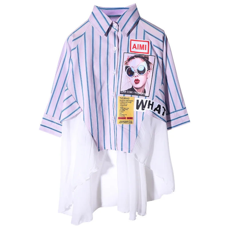 Рубашка для девочек Новинка 2019 года Весенняя детская одежда в Корейском стиле