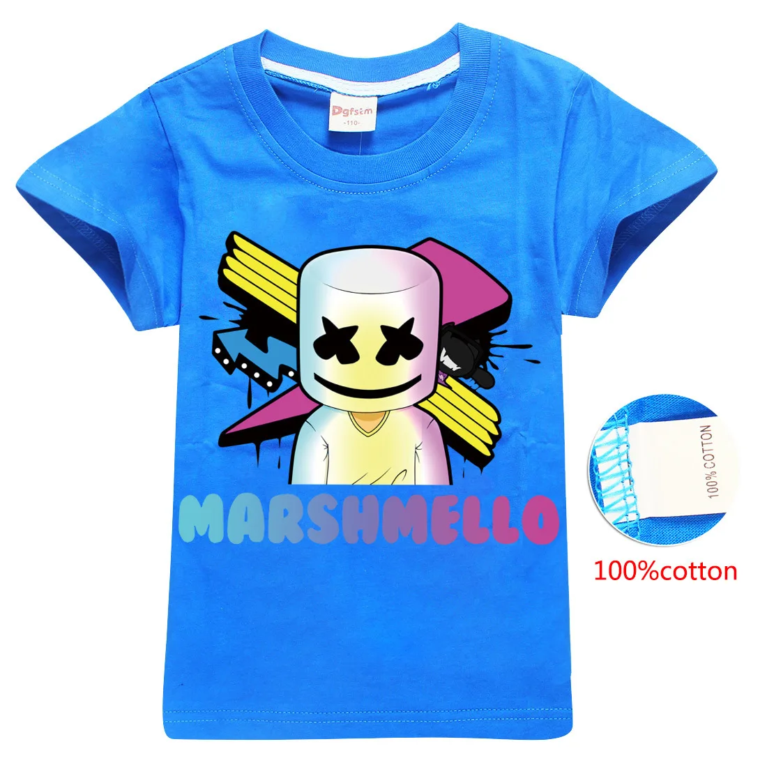 Dj marshmello/Детские толстовки с капюшоном Новинка 2019 года летняя футболка принтом modis