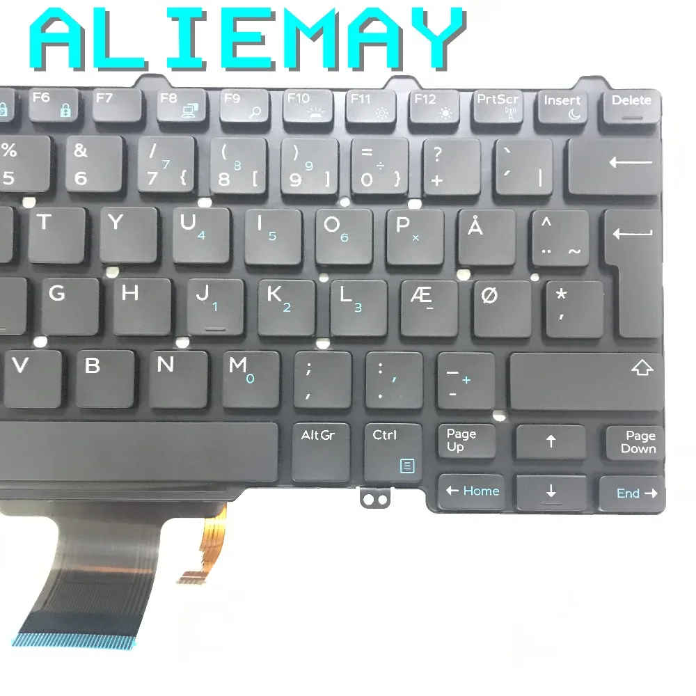 Датская клавиатура с подсветкой для ноутбука DELL laitude12 7250 5250 7270 5270 3160 3165 Клавиатура