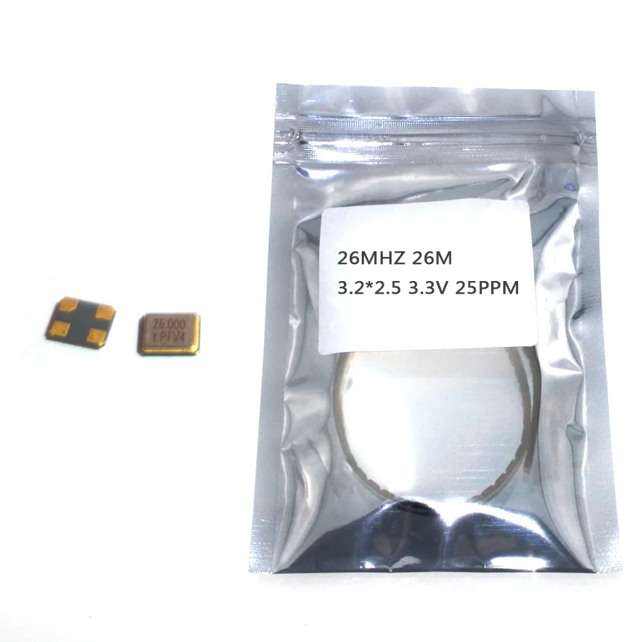 10 шт. SMD 3225 активный кварцевый генератор OSC 26 МГц 26 м 3,2*2,5 3,3 В 25PPM