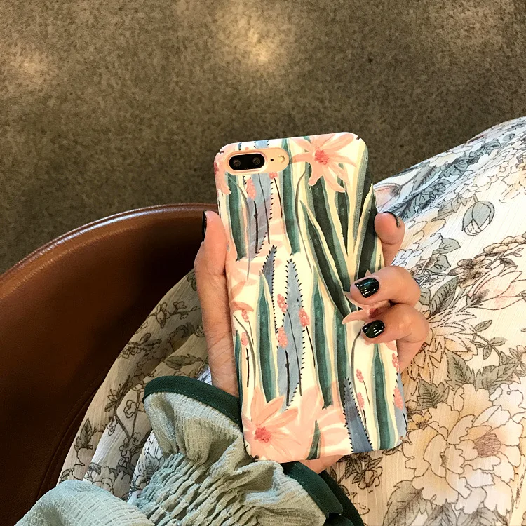 Летний чехол для телефона с тропическими зелеными листьями iphone 8 7 6s 6Plus чехлы