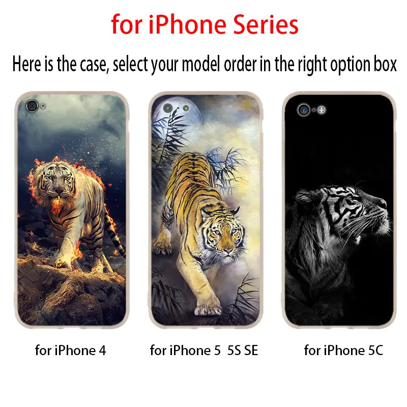 Мягкий силиконовый чехол с белым тигром для iPhone 11 12 Pro X XS Max XR iphone 8 7 6 Plus 5 цветов 2020 |