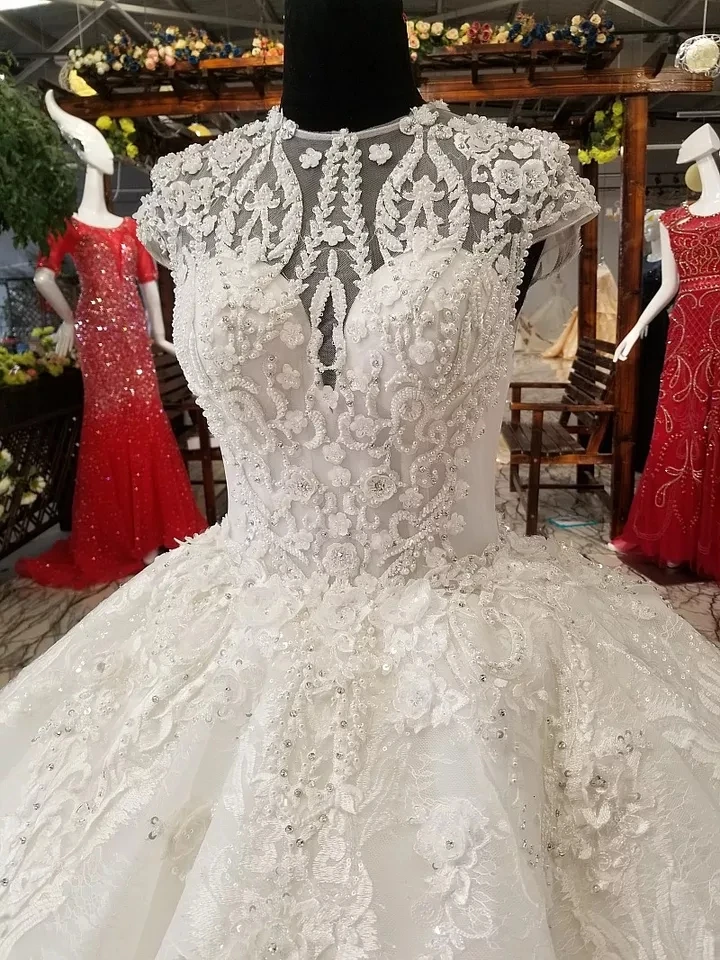 Индивидуальный заказ роскошное платье с круглым вырезом Кепки со шнуровкой и