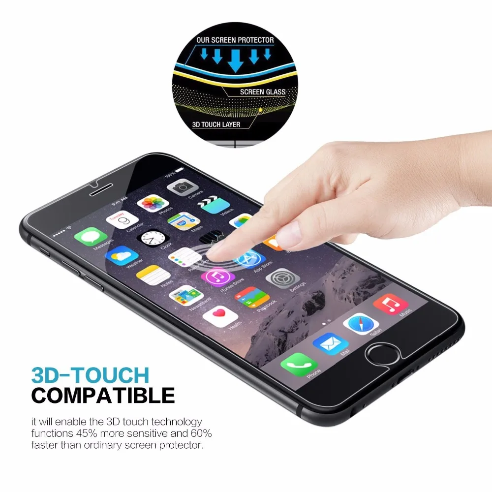 Высококачественная защитная пленка из закаленного стекла для iPhone 12 Mini 11 Pro Max XR 5 5S