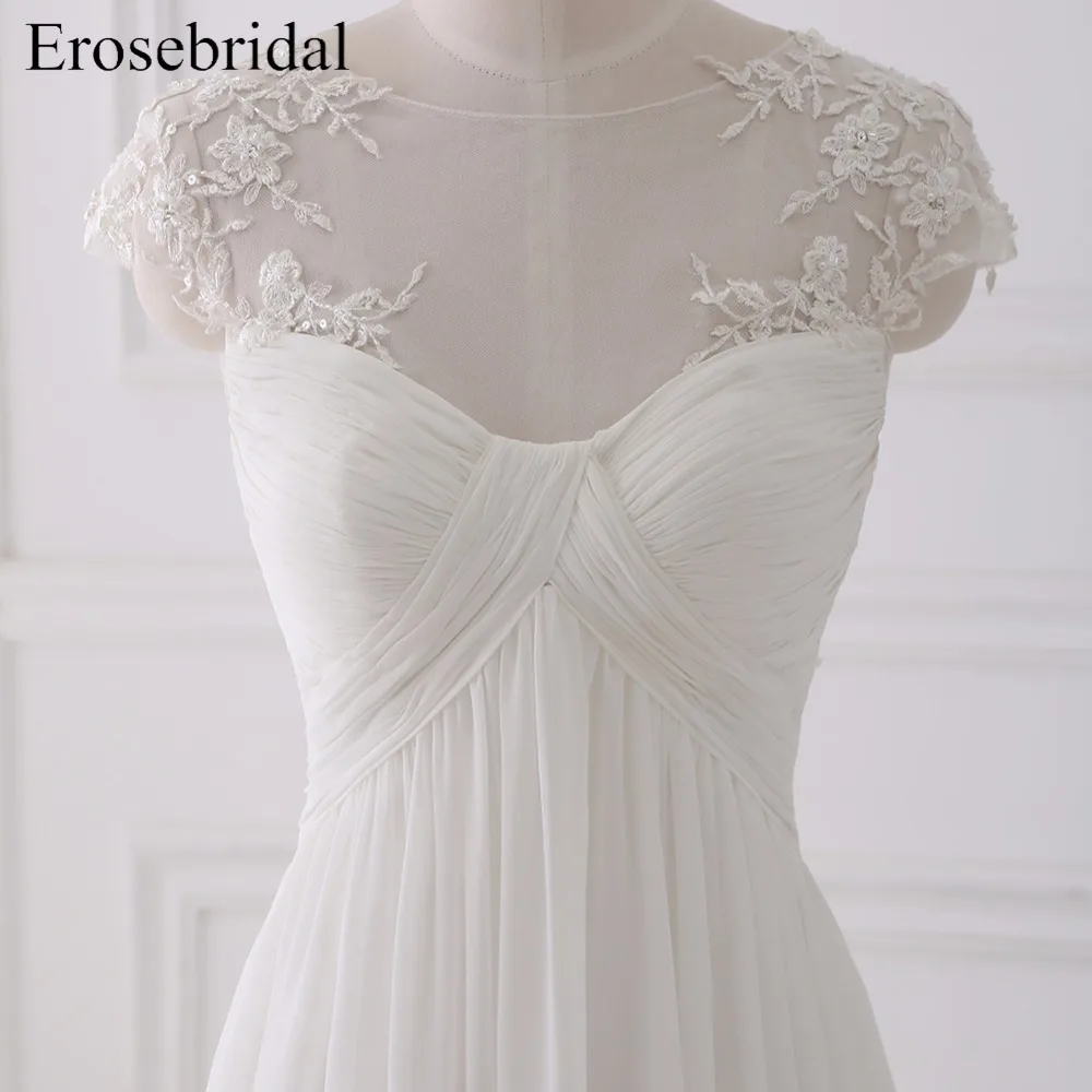 Простое богемное свадебное платье es Erosebridal 2019 шифоновое элегантное на молнии