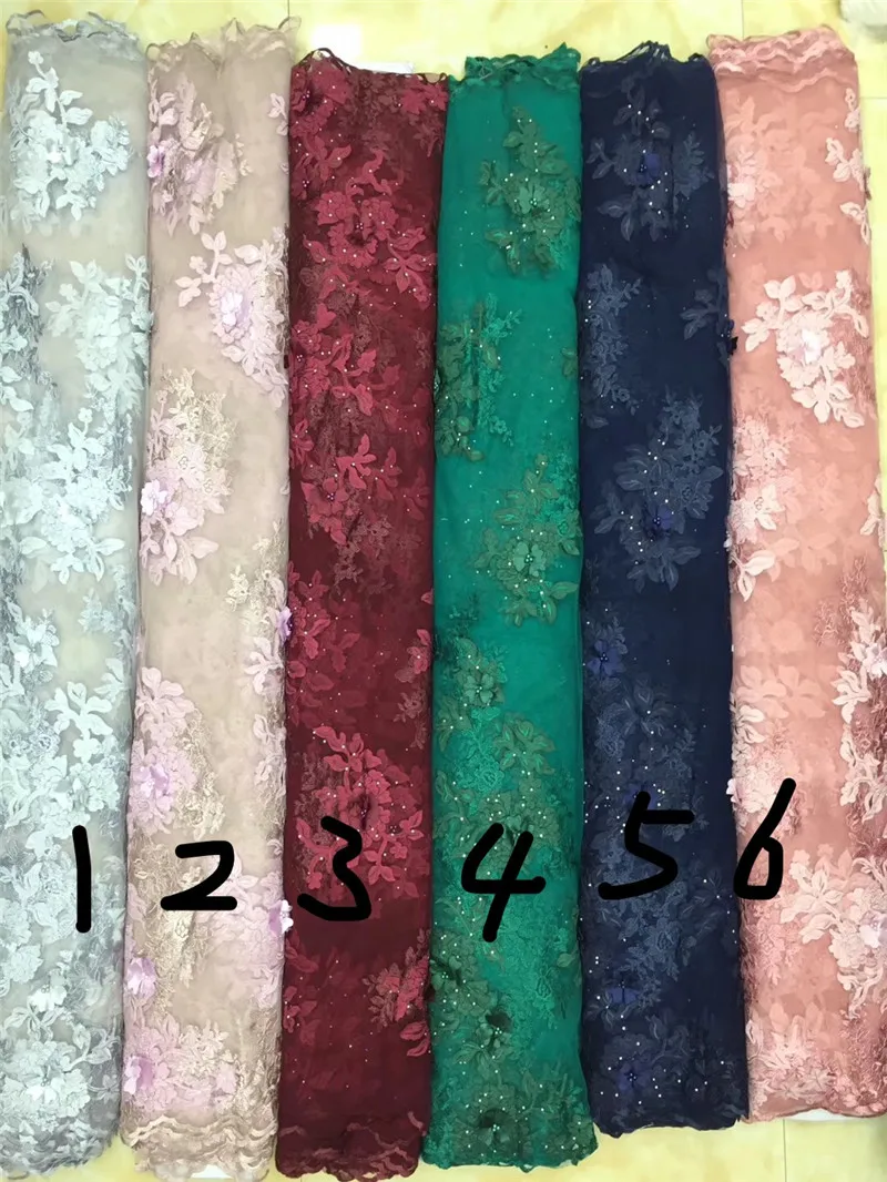 Красивая Искусственная вышитая кружевная ткань с 3D цветами для красивого платья|Ткань| |