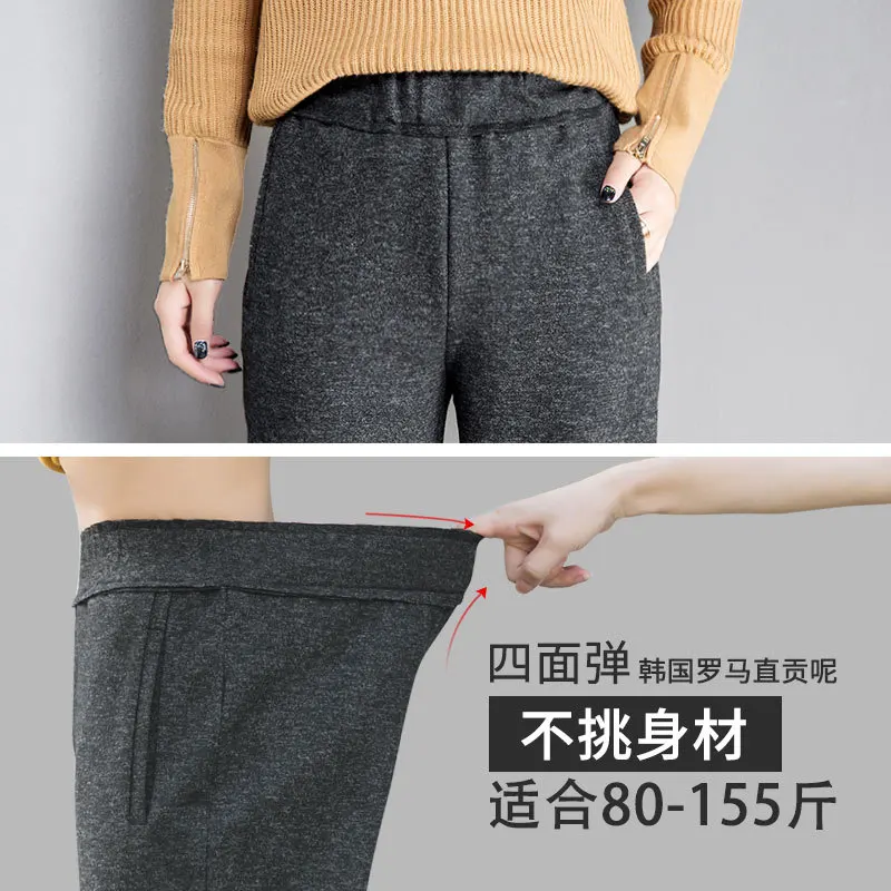 Модные шерстяные женские шаровары 2019 Осень Зима Новое поступление Горячая