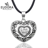 eudora heart flower style harmony ball pendant necklace pregnancy sound chime ball mexcian bola pendants for pregnant women b317
