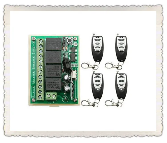Переключатель дистанционного управления, 12 В постоянного тока, 4 канала, 315 МГц