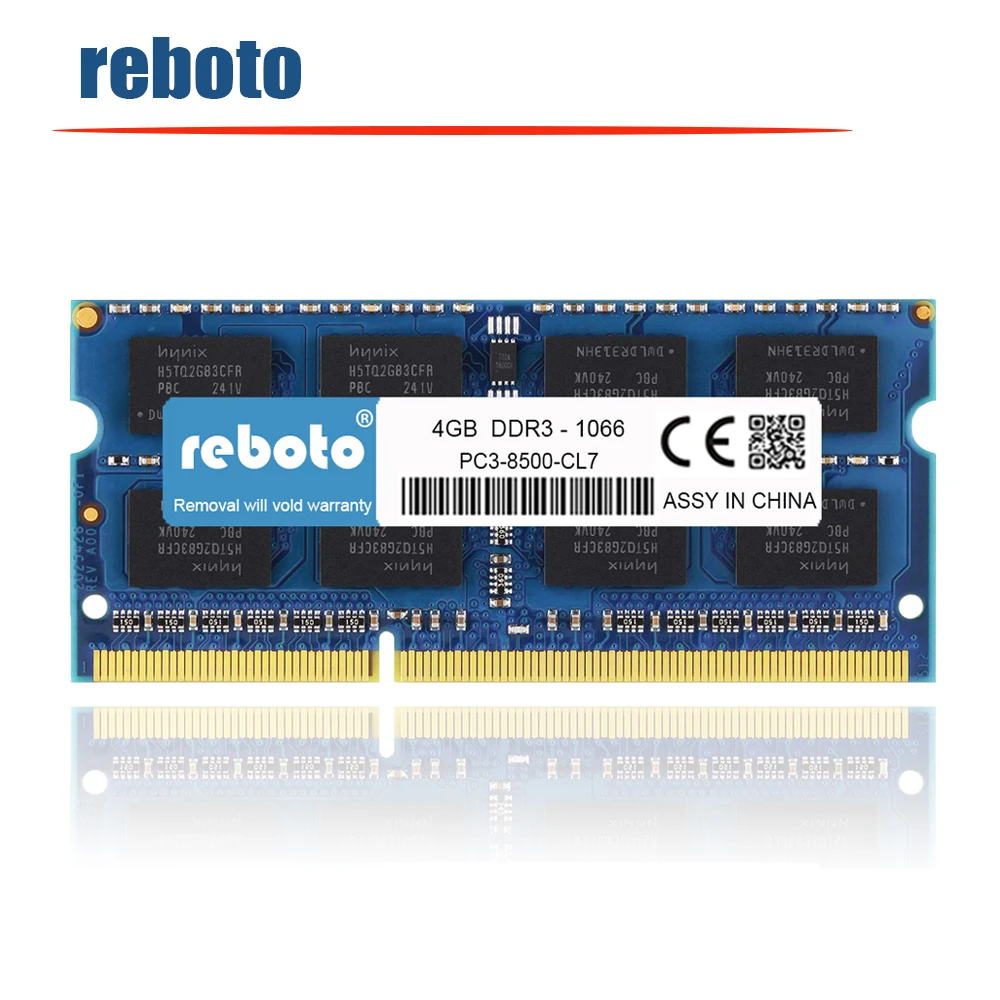 Reboto Hynix IC 4GB DDR3 1066MHz PC3 8500 небуферизированная память SODIMM без ECC 1 5 V CL7 2Rx8 Dual Rank 204 Pin|ddr3