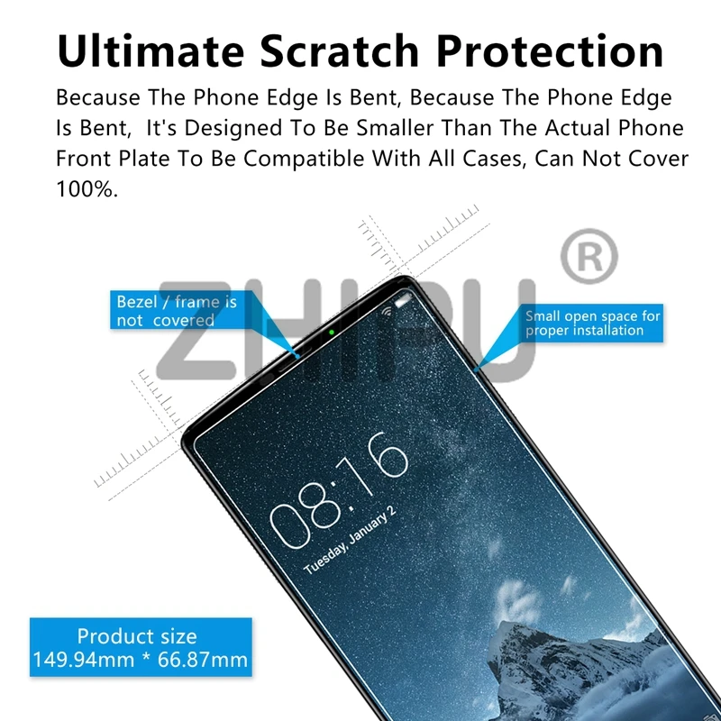 10 шт./лот 2.5D 9H Премиум Закаленное стекло для HOMTOM S9 Plus 5 99 дюймов Защитная пленка