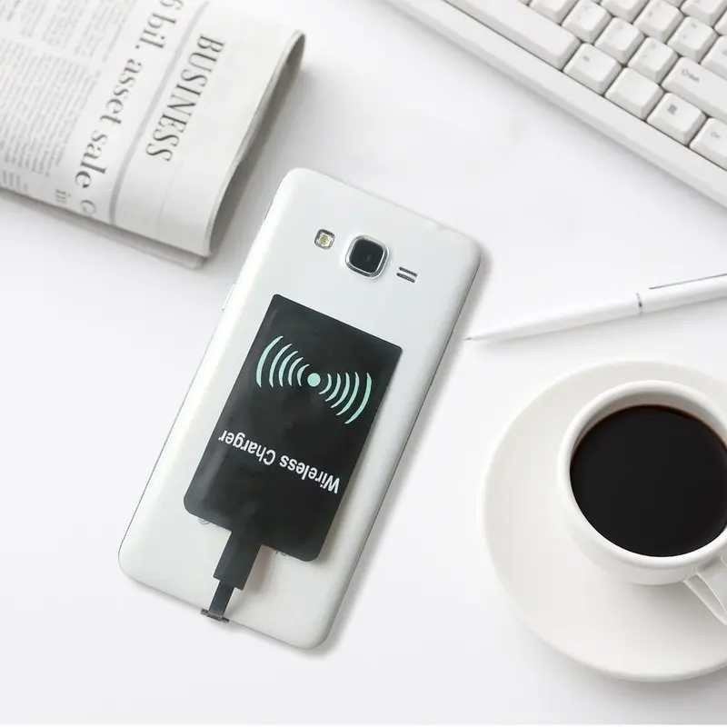 Универсальный QI беспроводной зарядный Модуль приемника для iPhone Android Micro USB Type