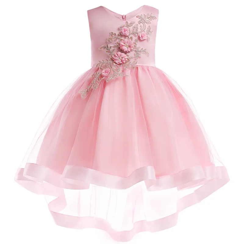 2018 New Summer Baby Girls Dress Children applique Wedding elegant Dresses Kids Party Prom 3-10 Yrs | Детская одежда и обувь