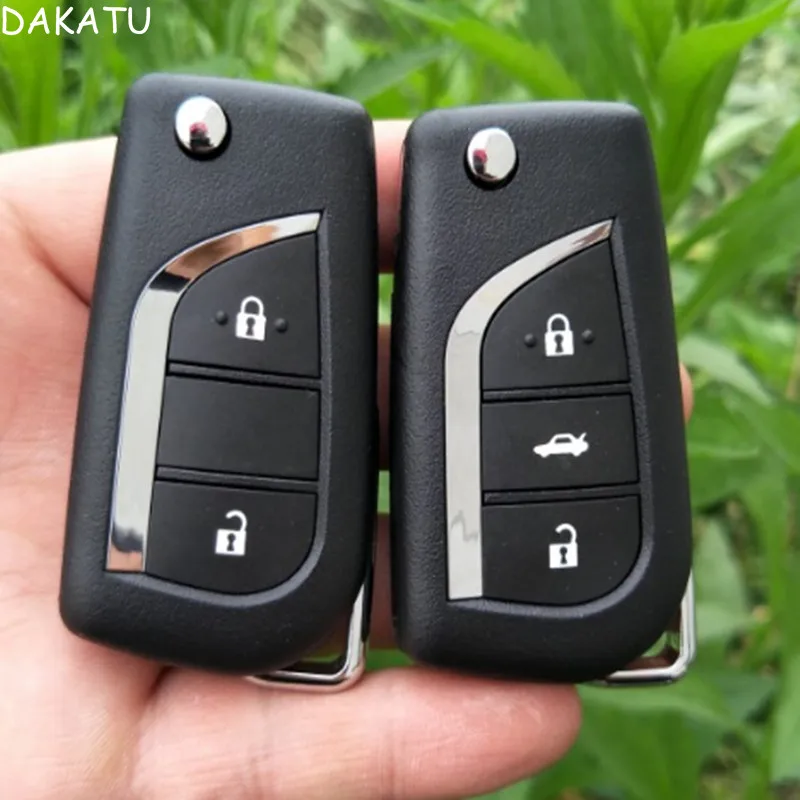 2/3 Кнопка флип складной пульт дистанционного ключа оболочки для Toyota Левин Камри рейз Highlander Corolla сменный Корпус Ключа toy48 toy43