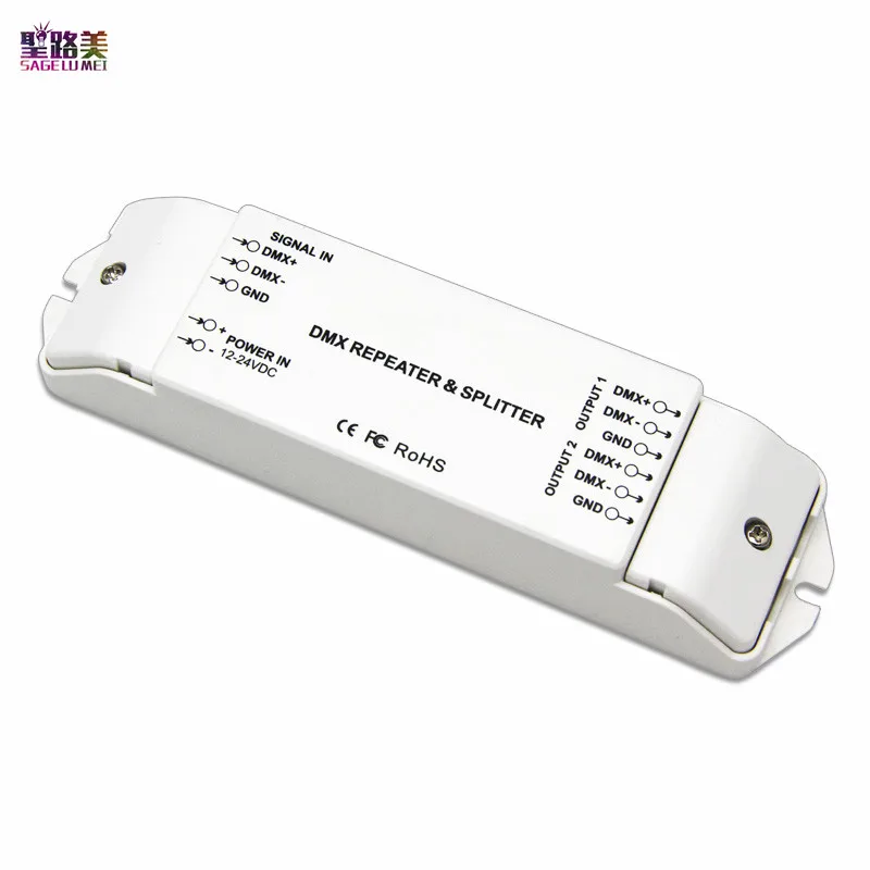 Ретранслятор мощности сигнала 12 24 В постоянного тока DMX512 усилитель DMX 1 2