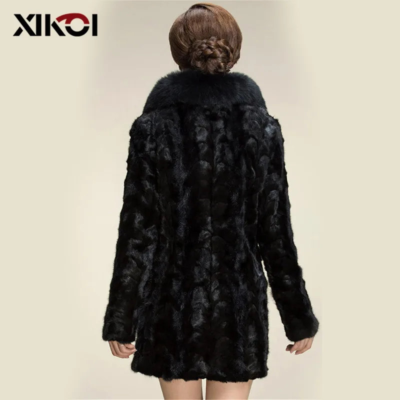 

XIKOI High Quality Luxury Faux Fur Coat For Women Overcoat Winter Warm Fashion Long Artificial Fur Women's Coats Jacket 2021