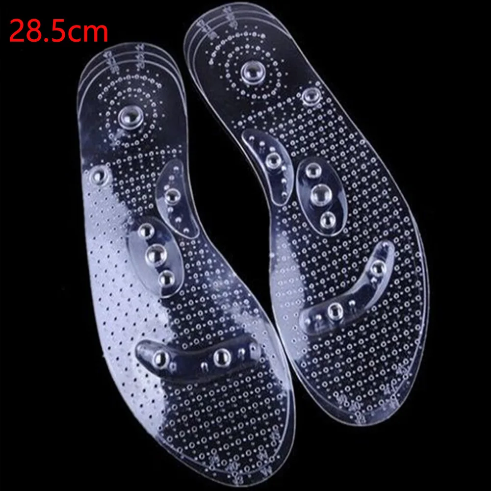 Women Men Slimming Insoles Orthosis Foot Care Massage Healthy Soft Therapy Transparent PVC Breathable Magnetic Anti-Fatigue | Обувь