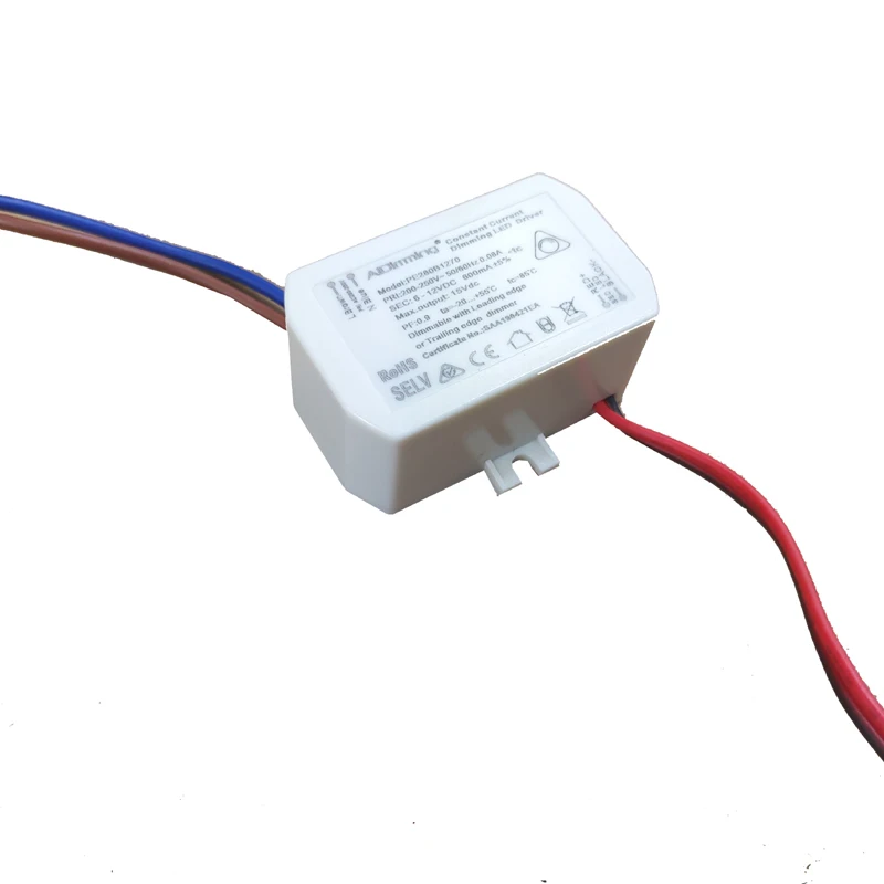 8.4W Smooth Mini Dimmable Driver High Performance Compact Constant Current LED Transformer 500ma 600ma 700ma for Small LED Light