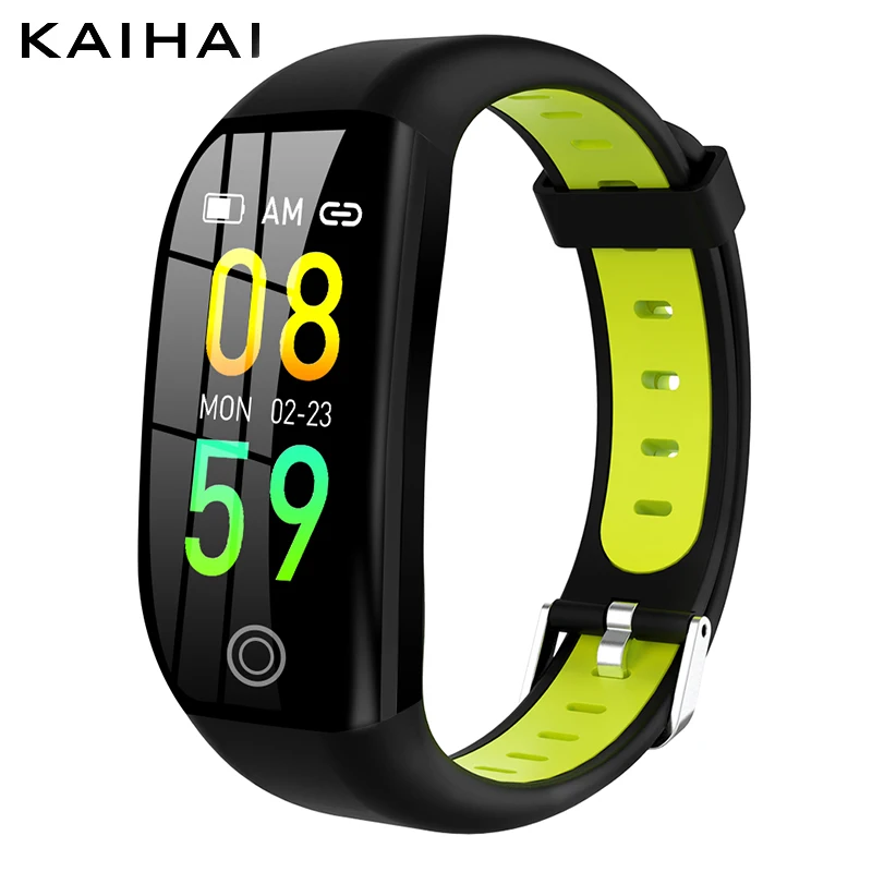 Grey smartband KAIHAI Умный Большой активности H22 умный Браслет для ios Android фитнес-трекер наручные часы входящий вызов smartband - Цвет: Grey smartband