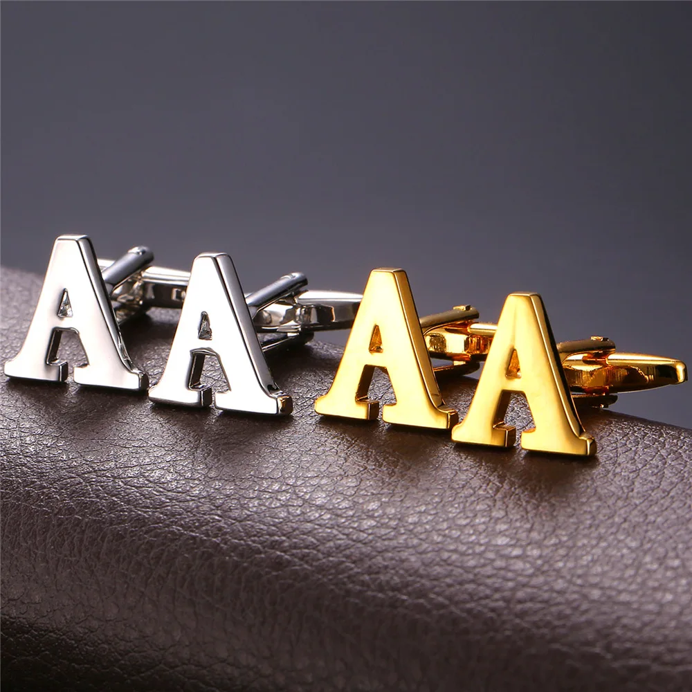 Alphaet A запонки для мужчин трендовые Свадебные деловые рубашки манжеты на