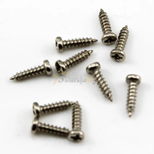 

10 PCS M2*8 MM Pointed Cross Screw for Heli plane multicopter RC car