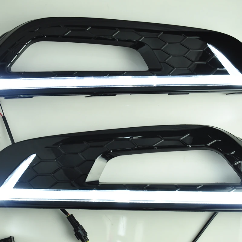 1 pair Dimming style Relay LED Car DRL daytime running lights with fog lamp for focus 4 2015 | Автомобили и мотоциклы