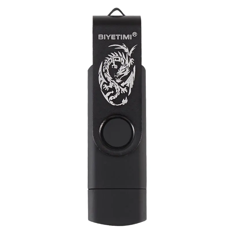 Black Biyetimi Многофункциональный USB флэш-накопитель 64 Гб оперативной памяти, 32 Гб встроенной памяти, cle usb флеш-накопитель 16Гб 8Гб ГБ флэш-накопитель 4 ГБ USB 2,0 флеш-накопитель для android - Цвет: Black