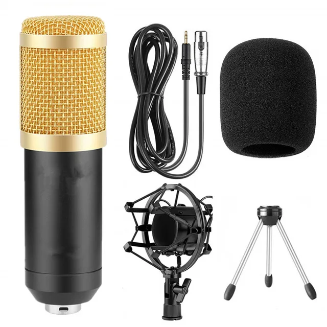 Black n Stand BM800 караоке микрофон студия Конденсатор mikrofon KTV BM 800 микрофон для радио braodcasing поет и записывает компьютер bm-800 - Цвет: Black n Stand