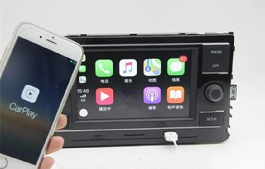 Carplay MQB 6 5 &quotавтомобиль MIB радио Bluetooth для Passat B8 Golf 7 5GG 035 280D 5GG035280D 280 D|Клипсы и зажимы