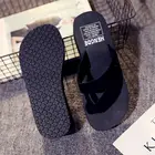 Шлепанцы женские пляжные на танкетке, Нескользящие, уличные сандалии, танкетка, черные, красные, лето