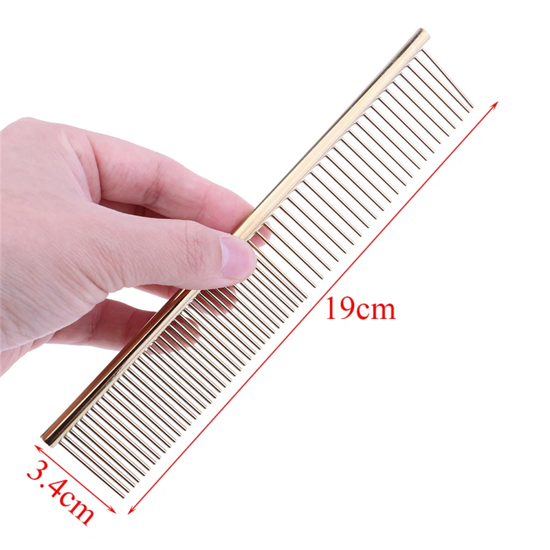 

1pc Dog Comb Stainless Steel Hair Trimmer Comb Grooming Comb Hair Cleaning Modeling Pet Hair Tools Remove Falling Hair