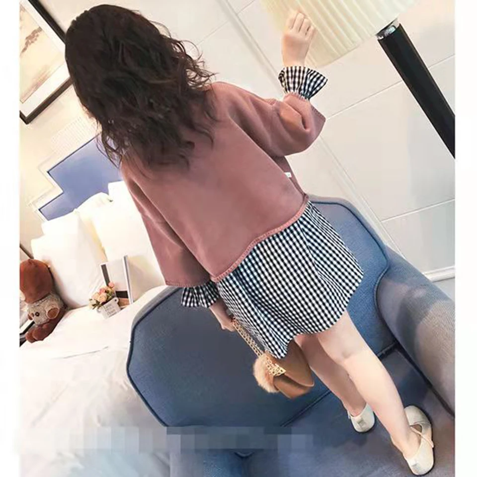 2 шт. свитер и платья модная новинка одежда для маленьких детей девочек на весну