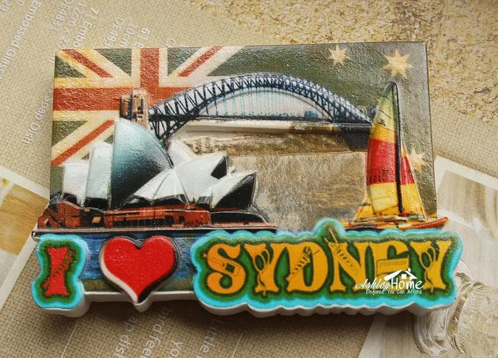 

Я люблю Сидней, Австралию, туристический сувенир для путешествий, декоративный магнит на холодильник из смолы, идея для подарка